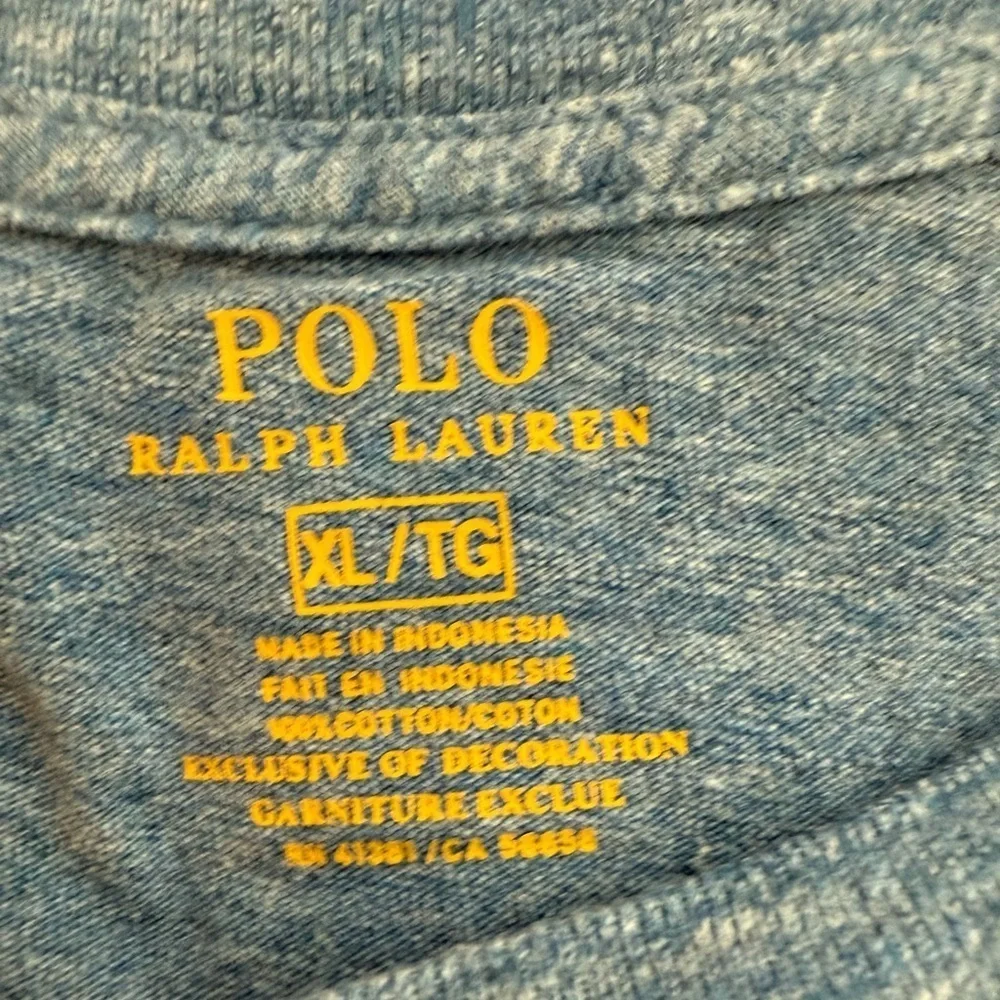 Polo Ralph Lauren Men’s Long Sleeve T-Shirt Blue Heather XL 100% Cotton